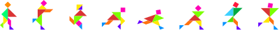 Tan-Gram running clipart