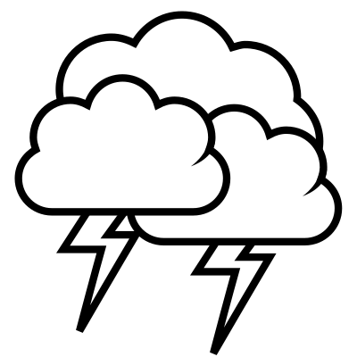 Tango weather storm - outline clipart