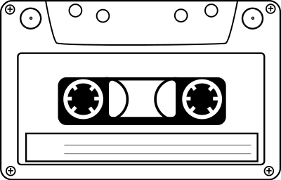 Tape cassette clipart