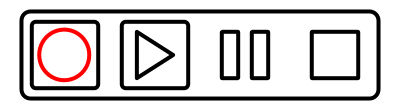 Tapedeck control outlines clipart