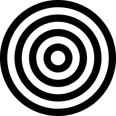 Target black and white clipart