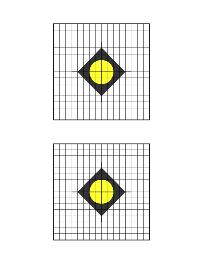 Target for sighting in a rifle clipart