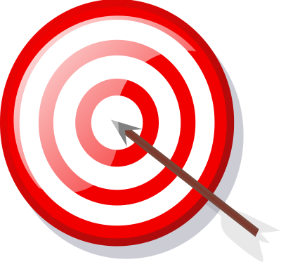Target with arrow clipart