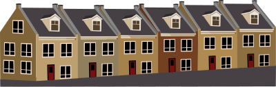 Tarraced houses clipart