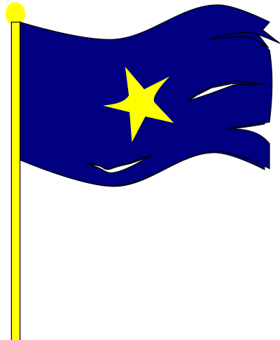 Tattered Flag clipart