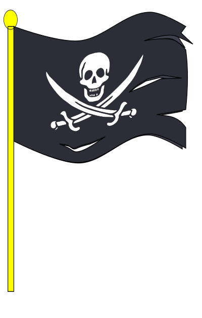Tattered Pirate Flag clipart
