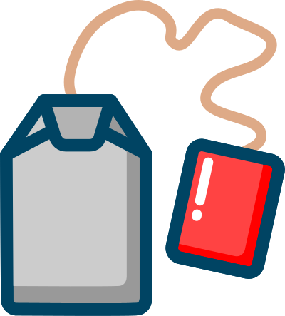 Tea bag in cactus cowboy bold stroke icon style clipart