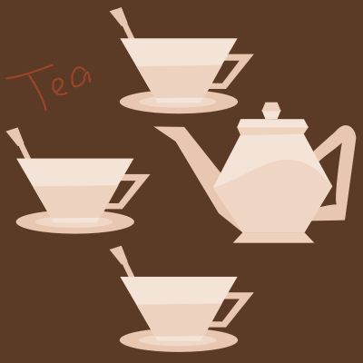Tea party background clipart