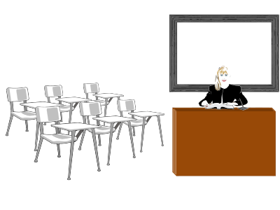 Teacher In Classroom clipart