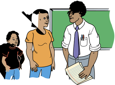 Teacher, Mum and Kid clipart