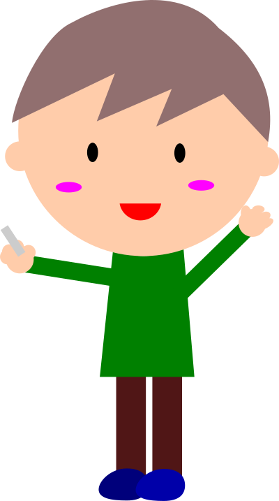 Teacher with chalk clipart