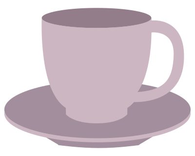 Teacup and saucer clipart