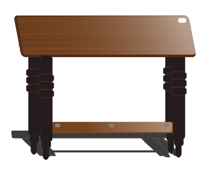 Teak Top Table clipart