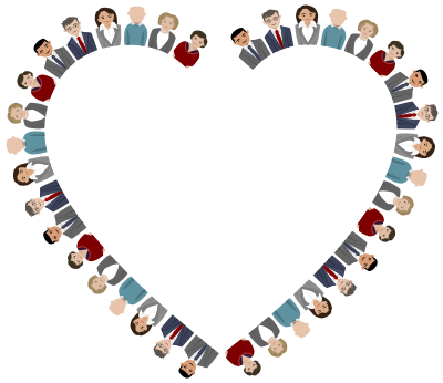 Teamwork Heart clipart