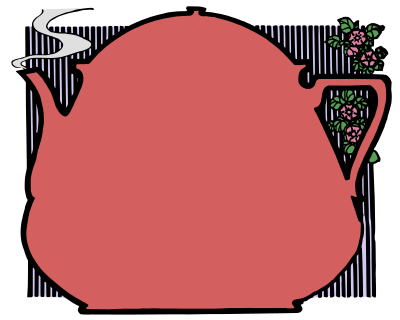 Teapot Frame - Colour Remix clipart