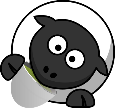 Teatime sheep clipart