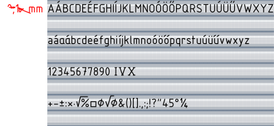 Technical lettering set weight 9 clipart