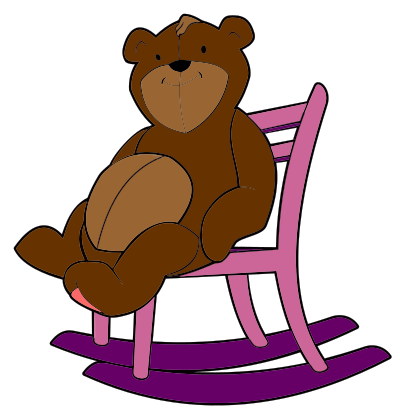 Teddy Bear Rocking Chair clipart