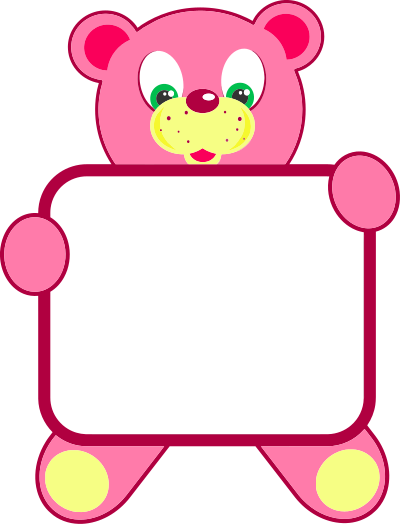 Teddy Bear Sign clipart