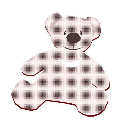 Teddy cross-hatched clipart