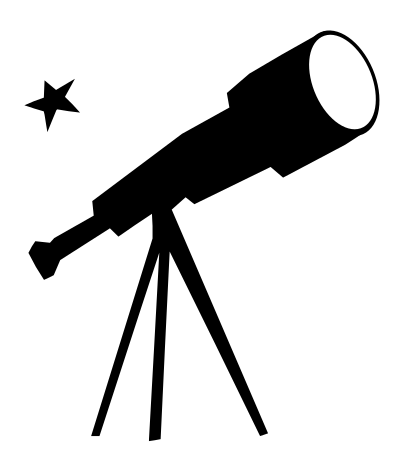 Telescope black clipart