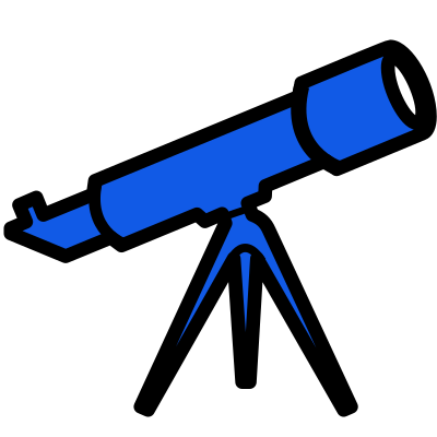 Telescope - blue clipart