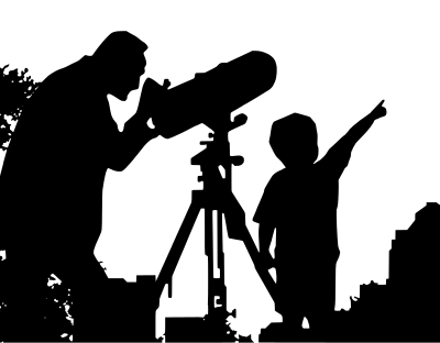 Telescope Excitement clipart
