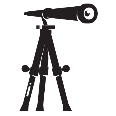 Telescope silhouette clipart