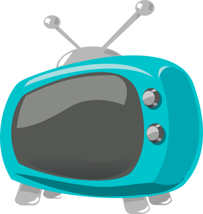 Television comic style clipart