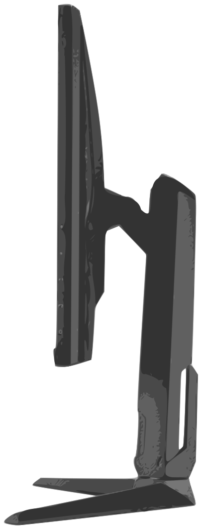 Television (TV) set from side clipart