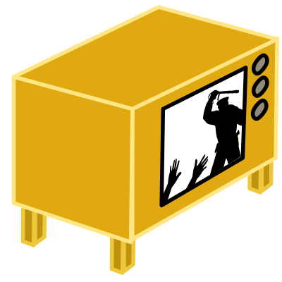 Television violence clipart