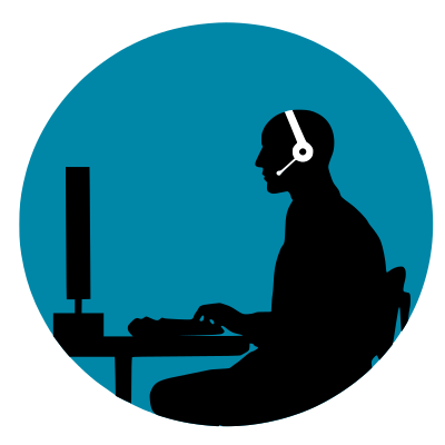 Telework Guy clipart