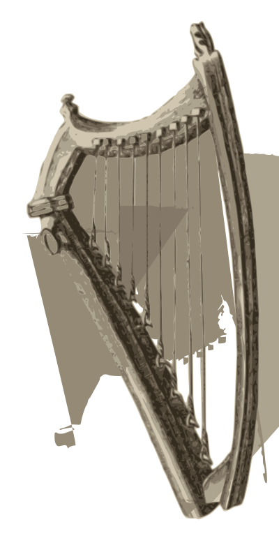 Telyn | Harp clipart