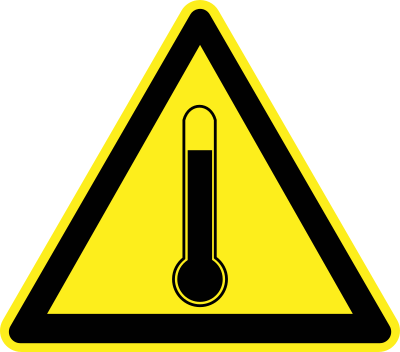 Temperature Warning Sign clipart