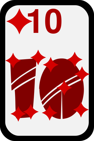 Ten of Diamonds clipart