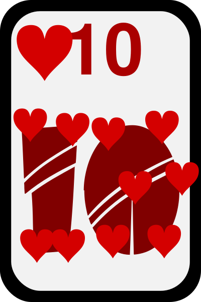 Ten of Hearts clipart