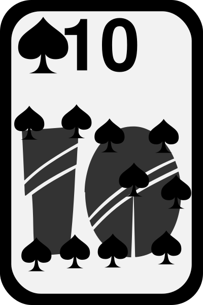 Ten of Spades clipart