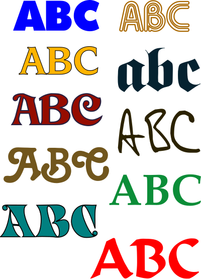 Ten Text Textures clipart