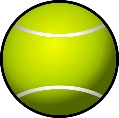 Tennis ball simple clipart