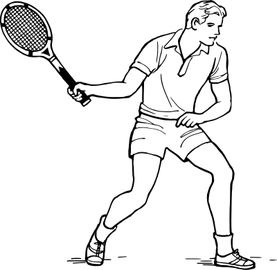 Tennis player clipart