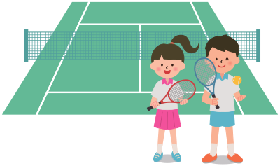 Tennis players clipart