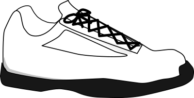Tennis shoe monocolor clipart