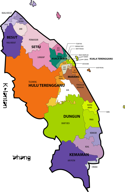 Terengganu State Legislative Assembly Constituencies clipart