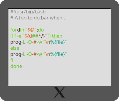 Terminal with text editor clipart
