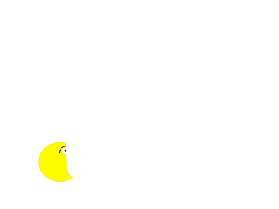 Terrified pacman - a smaller version clipart