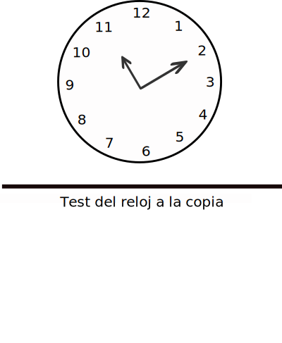 Test del reloj a la copia clipart