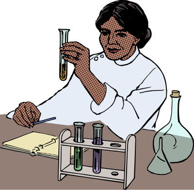 Test Tube Lady - Colour clipart