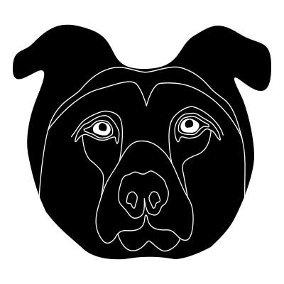 Tête de chien noir 1 clipart