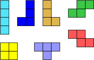 Tetris pieces clipart