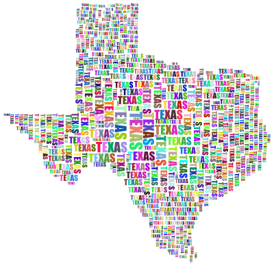Texas Typography Prismatic clipart